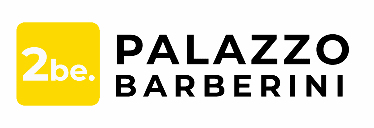 Logotipo del Palacio Barberini con 2be.